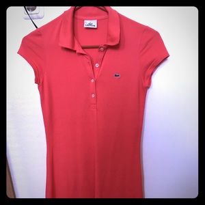 Pink Lacoste mini-dress